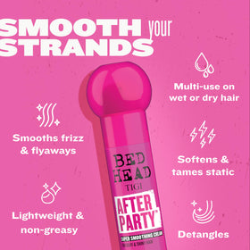 TIGI Bed Head in palm demonstrating easy application and frizz control