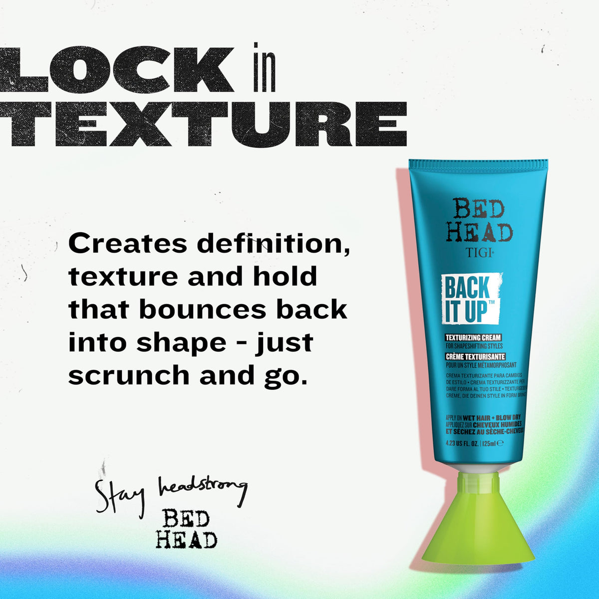 TIGI Bed Head cream texture from jar highlighting smooth application