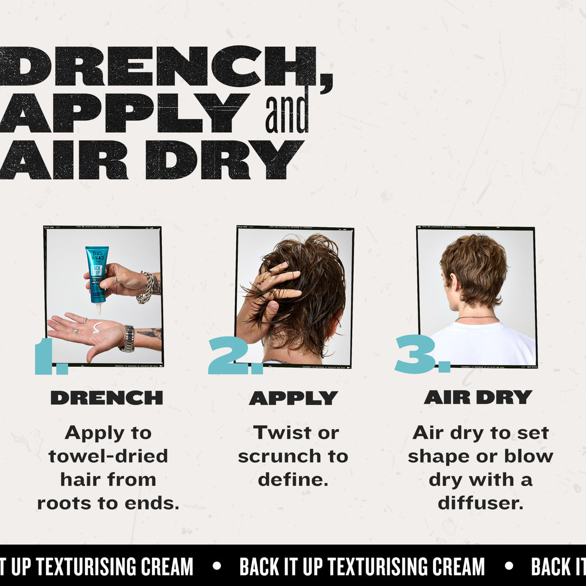 TIGI Bed Head alongside common items showing 125 ml size convenience