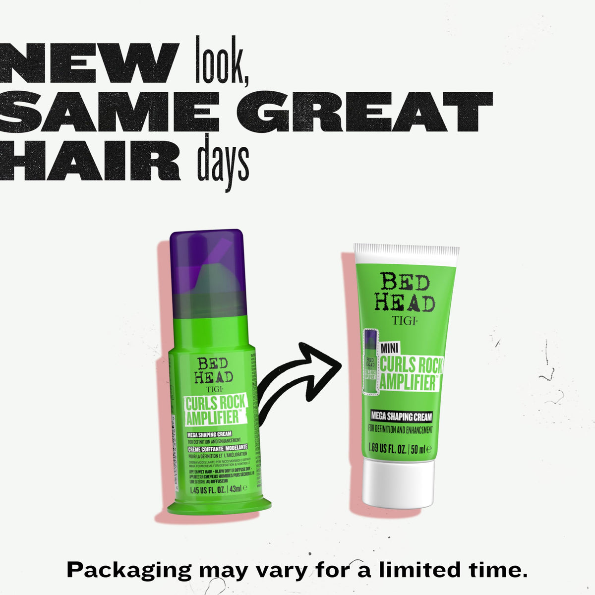 TIGI Bed Head applied to damp hair demonstrating distribution for enhanced curl pattern