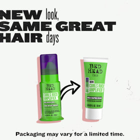 TIGI Bed Head applied to damp hair demonstrating distribution for enhanced curl pattern