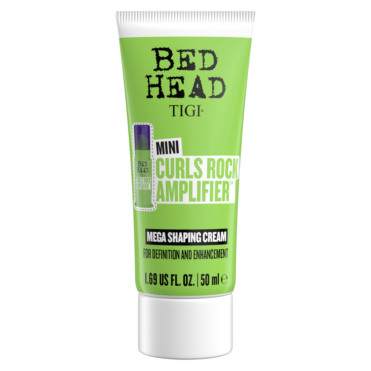 TIGI Bed Head travel tube front view showing compact portability and styling convenience