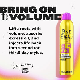 TIGI Bed Head aerosol nozzle close-up demonstrating controlled spray benefit