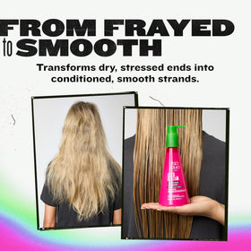 TIGI Bed Head before and after results reducing frizz and smoothing