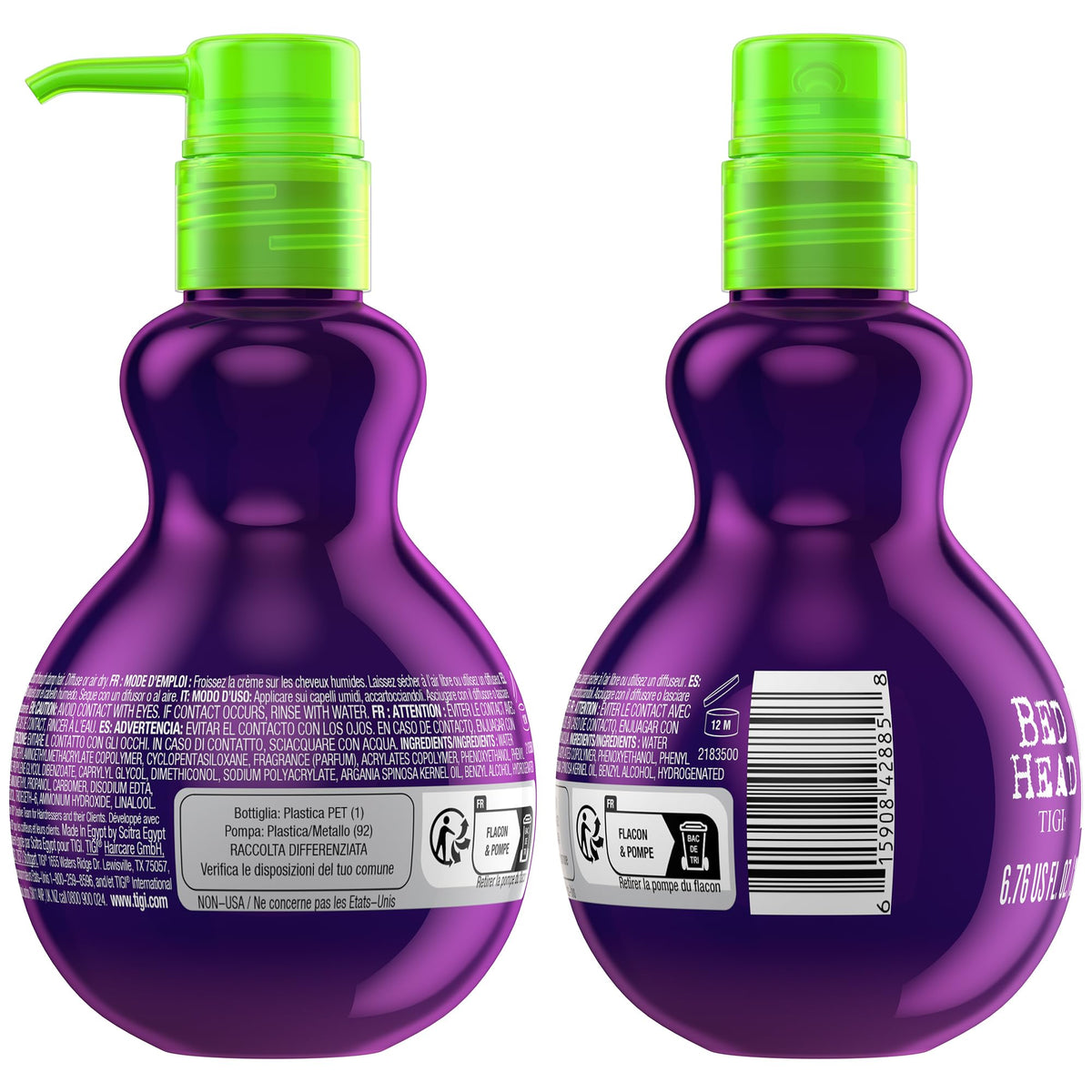 TIGI Bed Head open cap revealing smooth contour cream texture