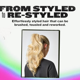 TIGI Bed Head before and after showing frizz control and smooth finish