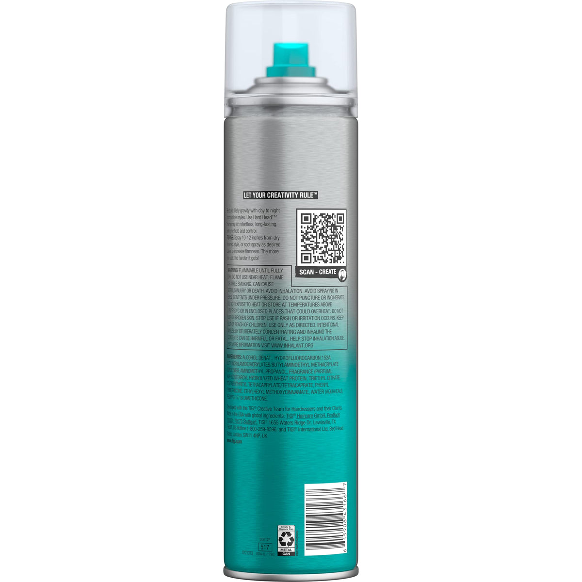 TIGI Bed Head before and after hair control comparison showing reduced flyaways and lasting shape