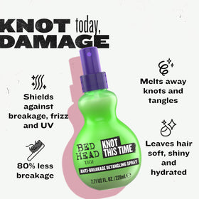 TIGI Bed Head used on wet hair demonstrating easier detangling