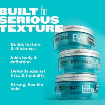 TIGI Bed Head being worked between fingers for even application and flexible hold