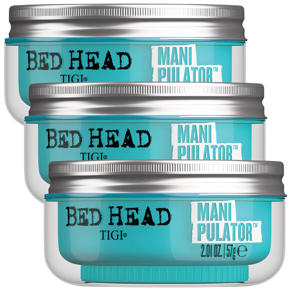 TIGI Bed Head jar front view showing compact travel-friendly packaging and brand