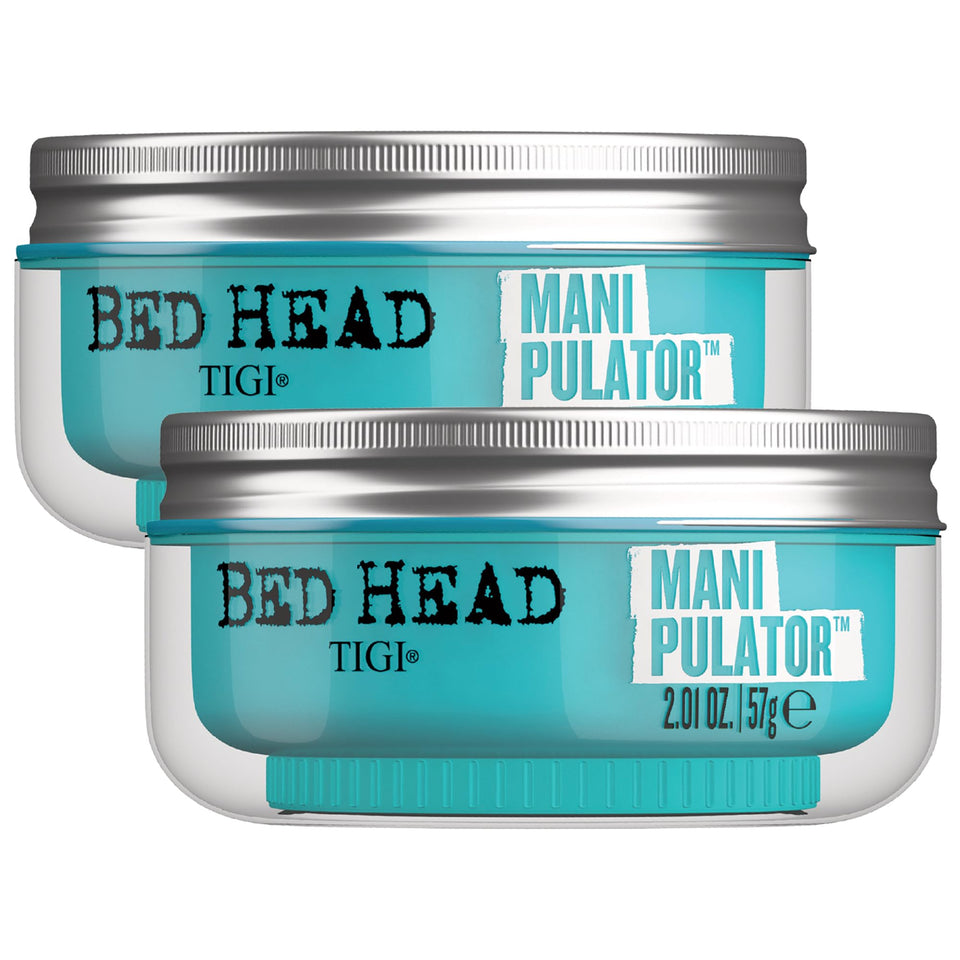 TIGI Bed Head front packaging showing two travel jars and brand benefit