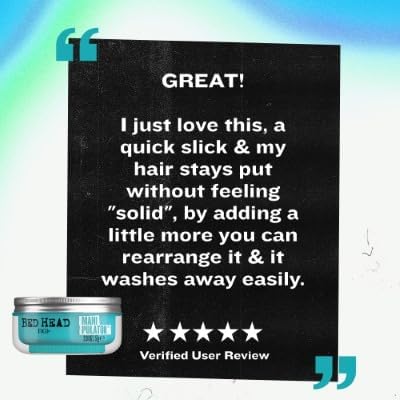 TIGI Bed Head jar in a travel bag illustrating convenience and on-the-go use
