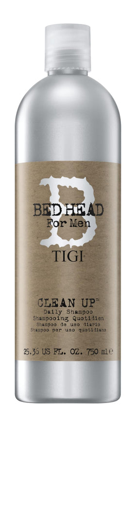 TIGI Bed Head front bottle showing label and basil mint scent for clear cleansing