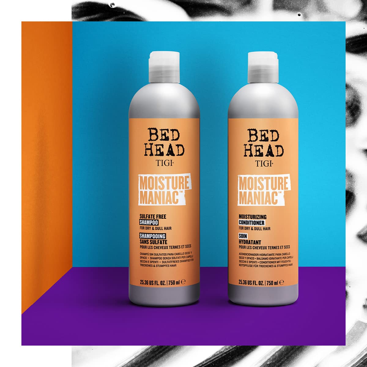 TIGI Bed Head bottle in hand to show 25.36 fl oz size and scale