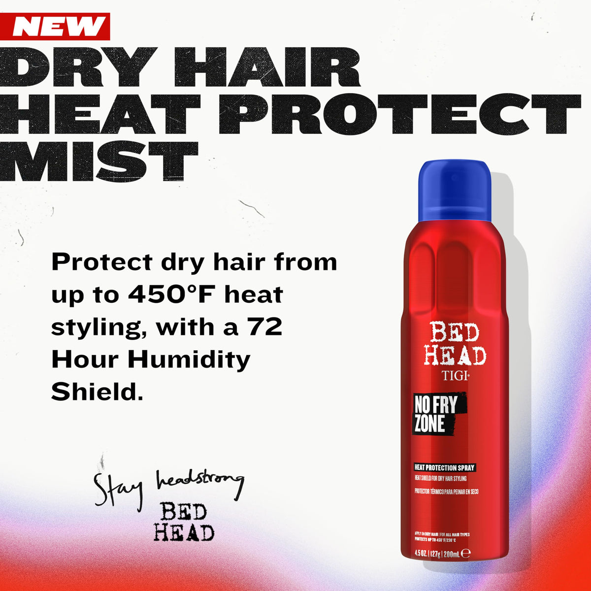 TIGI Bed Head close-up spray nozzle demonstrating easy, even mist application benefit