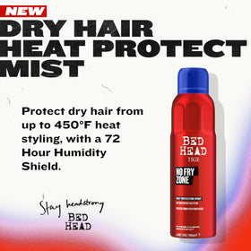 TIGI Bed Head close-up spray nozzle demonstrating easy, even mist application benefit