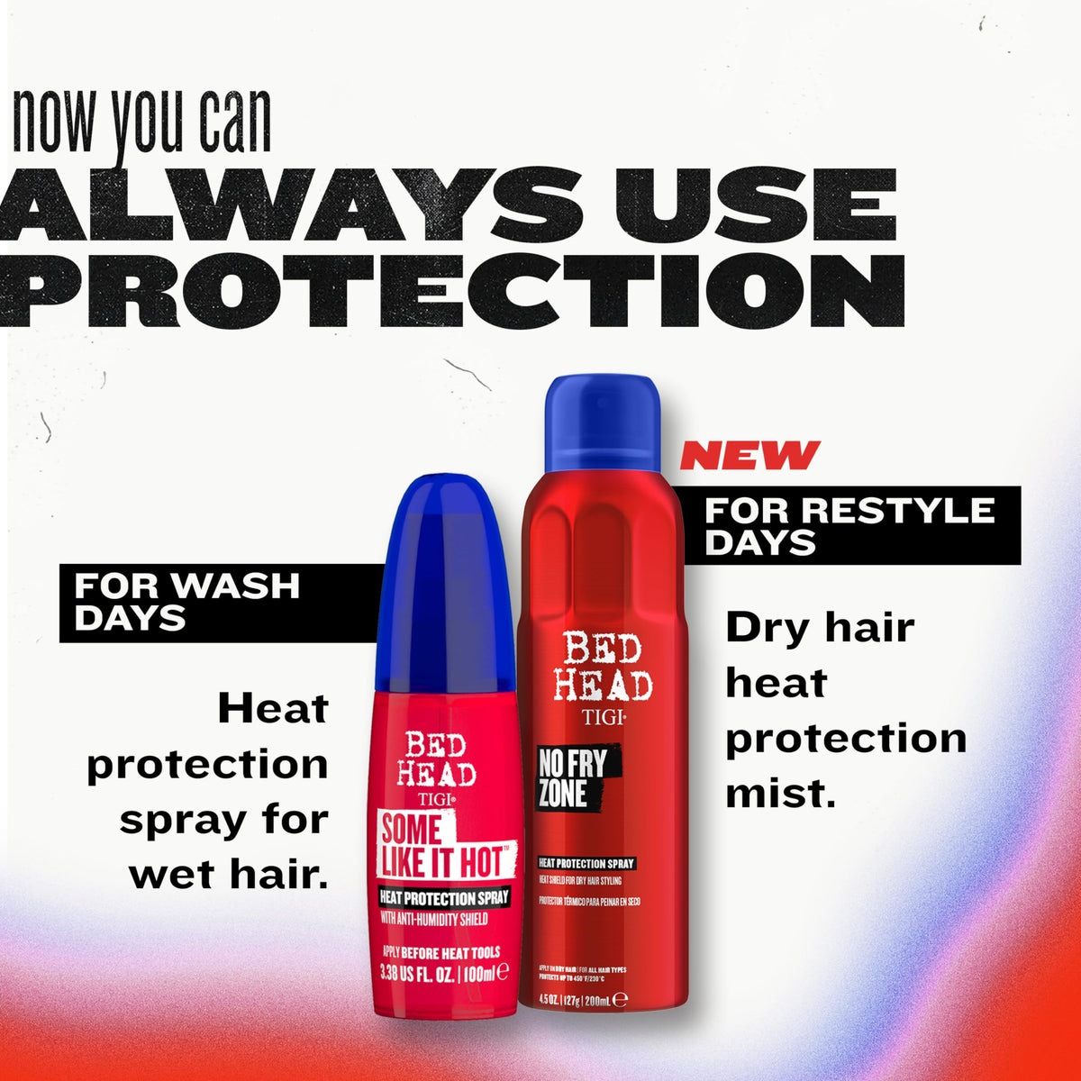 TIGI Bed Head inside a styling bag for on-the-go humidity shield and anti-static finish