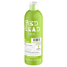 TIGI Bed Head bottle in shower setting illustrating salon results at home