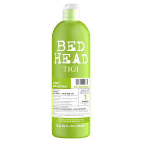 TIGI Bed Head front bottle view showing product and easy daily use benefit