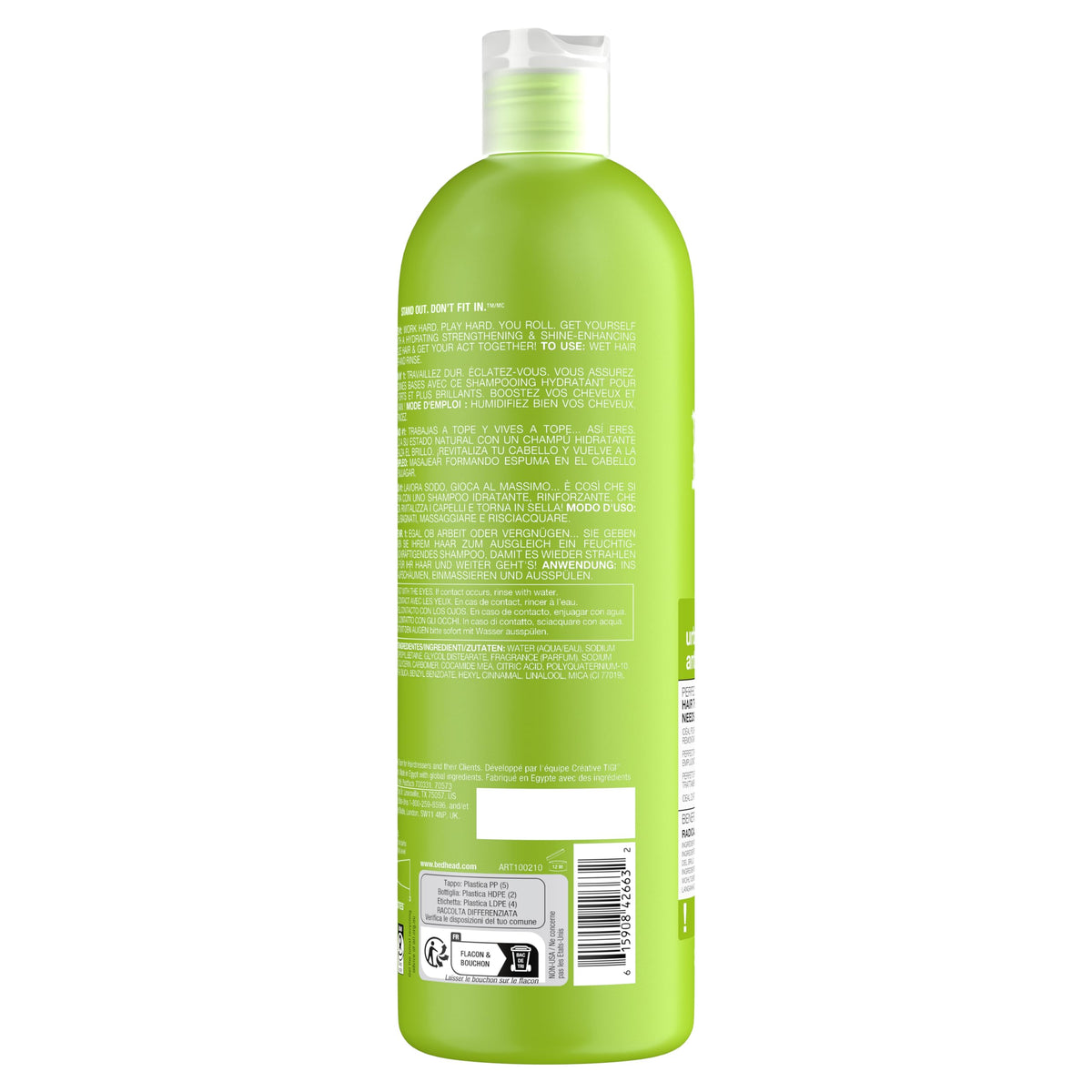 TIGI Bed Head shampoo lather texture demonstrating gentle foam and hydration