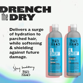 TIGI Bed Head shampoo pour texture demonstrating hydrating glycerin benefit