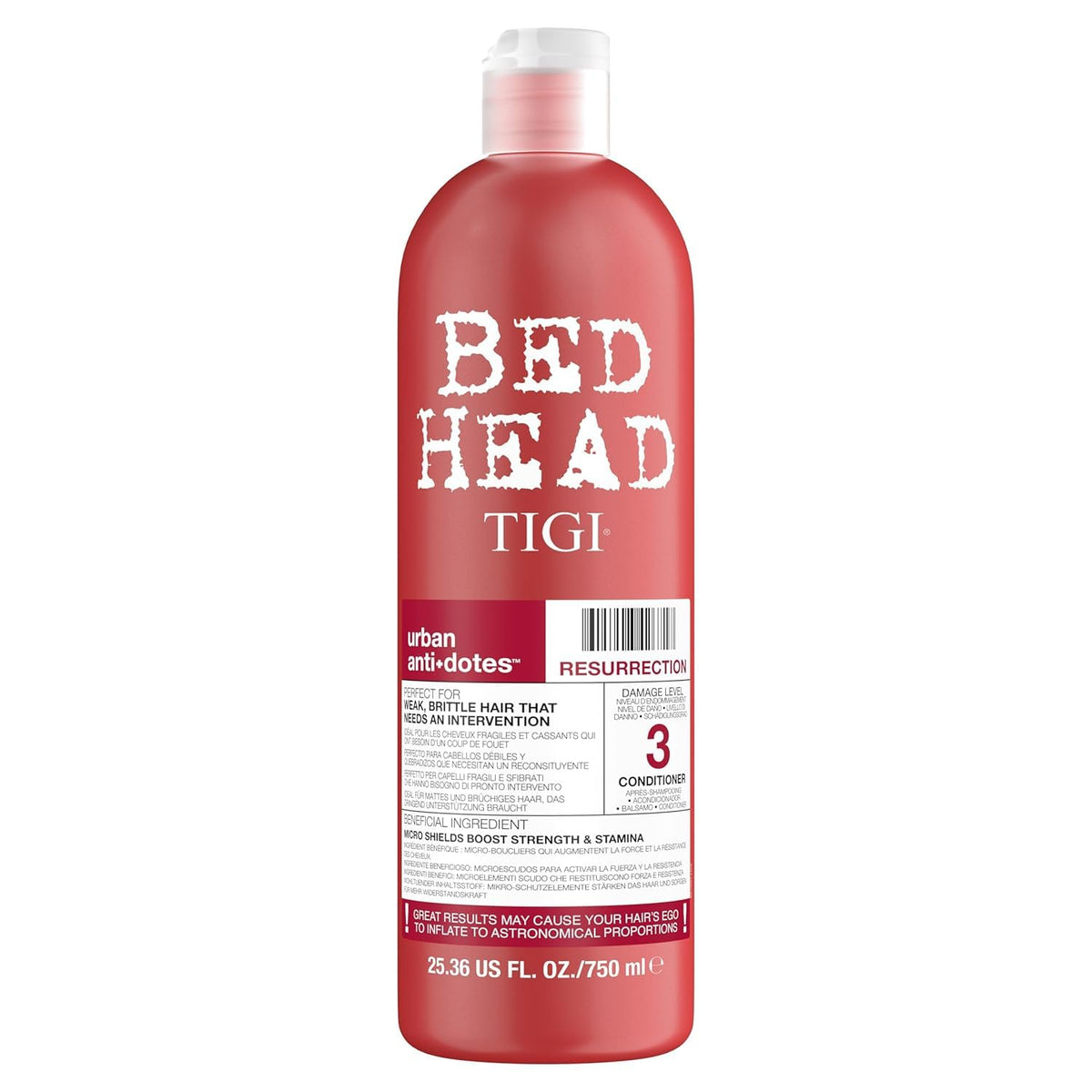 TIGI Bed Head front packaging showing bottle and product name, easy identification