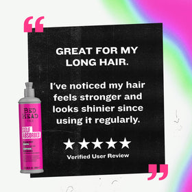 TIGI Bed Head duo styled on bathroom shelf showcasing salon-quality routine