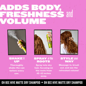 TIGI Bed Head in hand to show 6 oz travel-friendly size and convenience