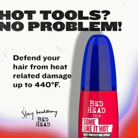 TIGI Bed Head close-up nozzle delivering fine mist for even protection