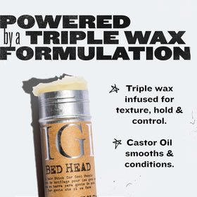 TIGI Bed Head application on short hair demonstrating separation and long-lasting hold
