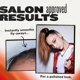 TIGI Bed Head warmed with hair dryer for enhanced glide and high-definition shine