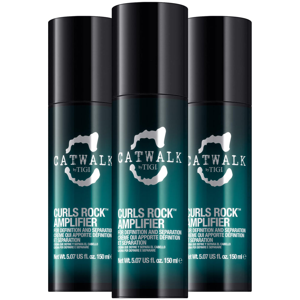 TIGI Catwalk front packaging showing product benefits and three-pack convenience
