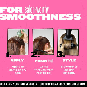 TIGI Control Freak on bathroom counter in lifestyle scene, conveys daily styling convenience benefit