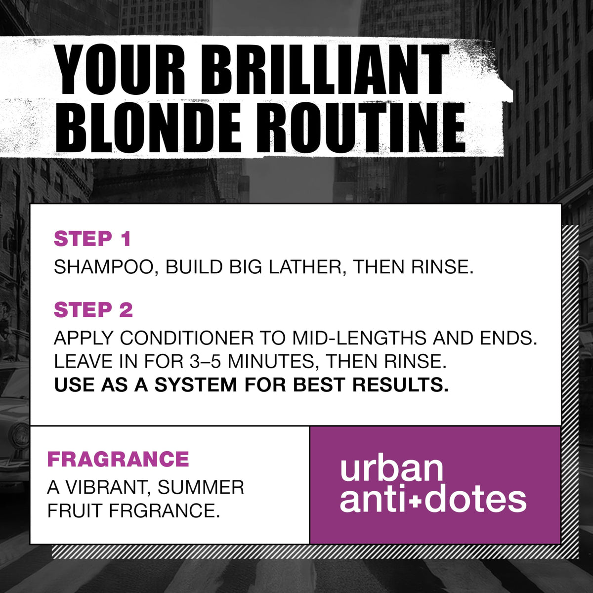 TIGI Dumb Blonde duo staged in bathroom setting for everyday use