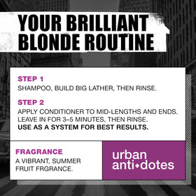 TIGI Dumb Blonde duo staged in bathroom setting for everyday use