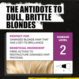 TIGI Dumb Blonde shampoo texture demonstrating creamy cleansing action