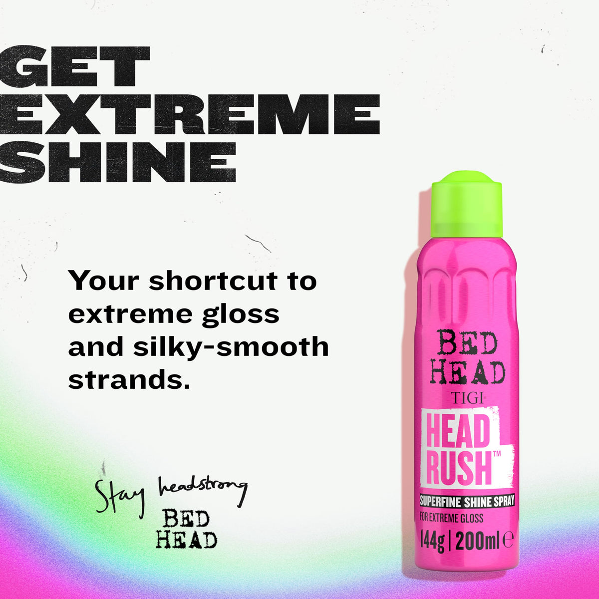 TIGI Bed Head nozzle close-up illustrating superfine mist delivery benefit