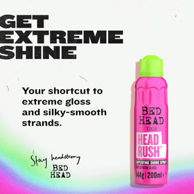 TIGI Bed Head nozzle close-up illustrating superfine mist delivery benefit