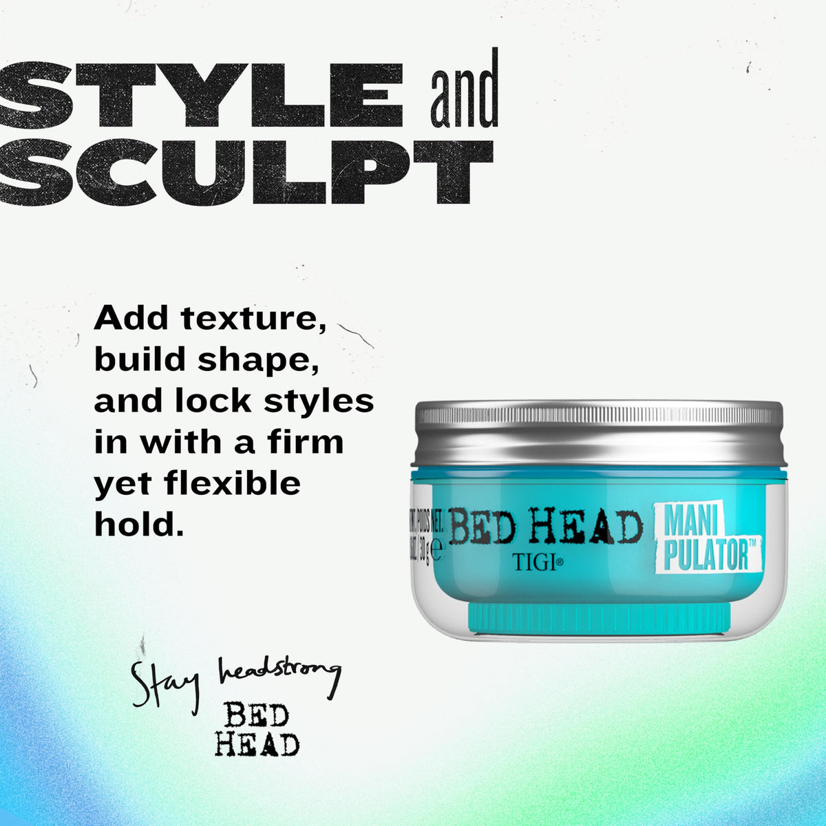TIGI Manipulator close-up texture in hand highlighting grip and styling performance