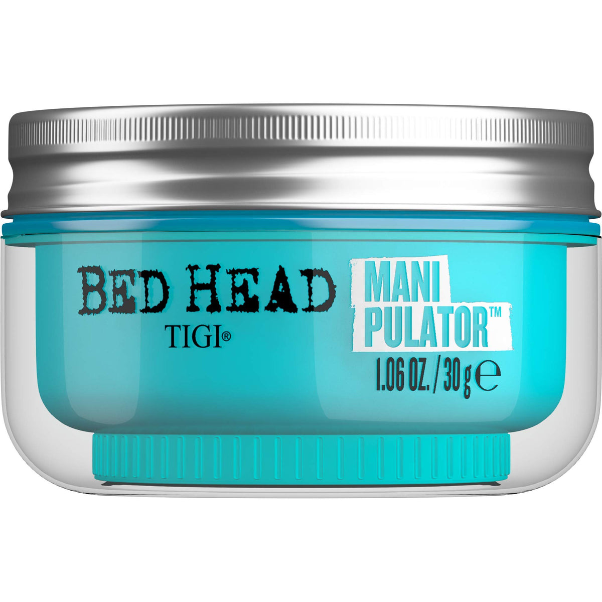 TIGI Manipulator front packaging showing compact travel tube and branding benefits