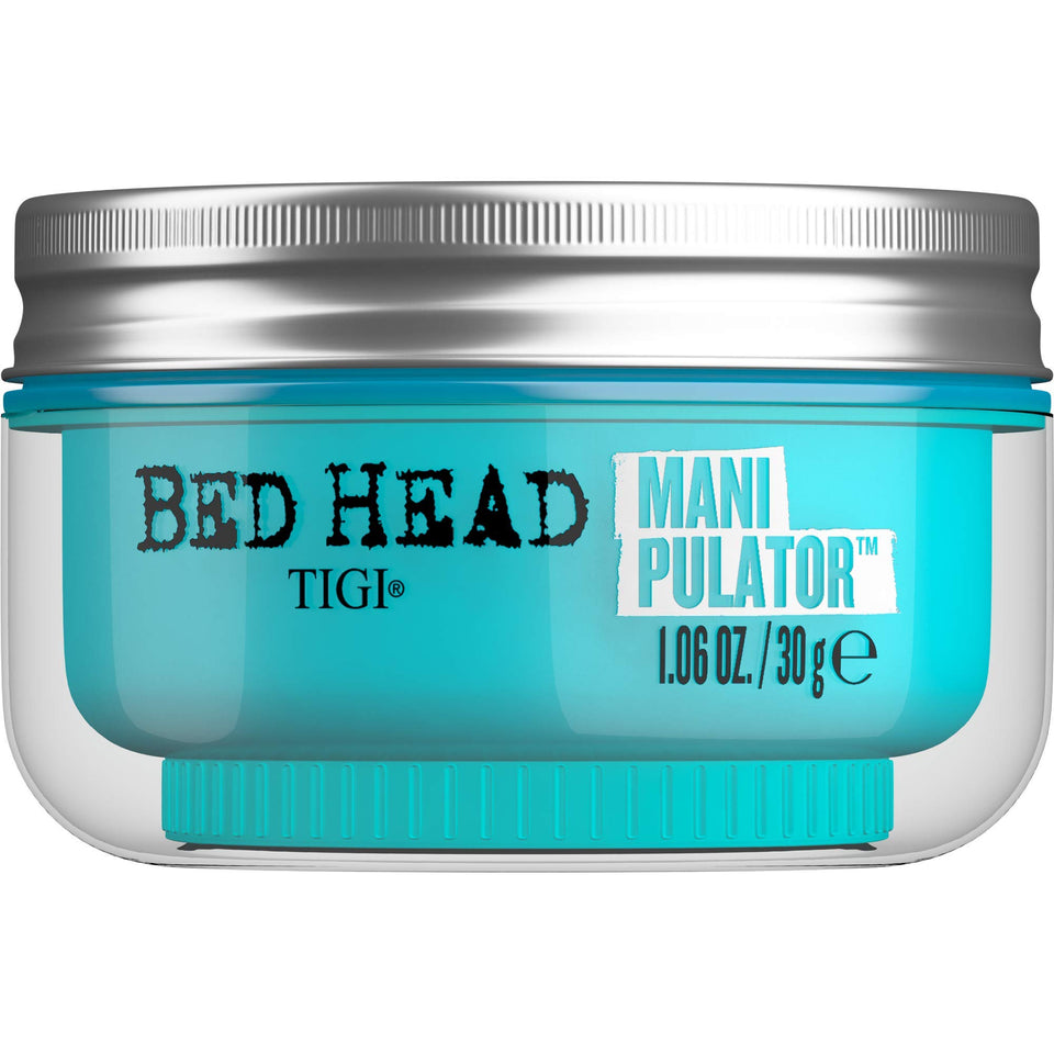 TIGI Manipulator front packaging showing compact travel tube and branding benefits