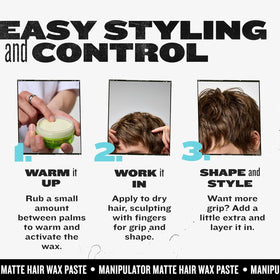 TIGI product in hand demonstrating easy warming and application