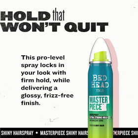TIGI Masterpiece finished sleek blowout displaying glossy salon-style shine