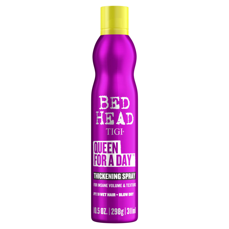 TIGI Queen For A Day front bottle showing brand and volumizing benefit