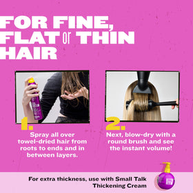 TIGI bottle held in hand to show 10.5 oz scale and travel readiness