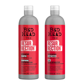 TIGI Bed Head front packaging showing bottles and benefits