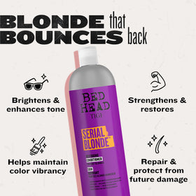 TIGI Serial Blonde conditioner cream texture showing moisturizing finish
