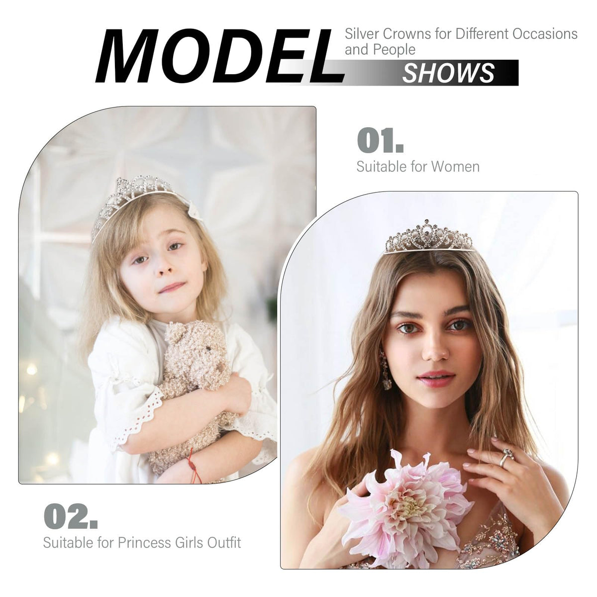 Tihebax bridal styling with tiara adding subtle sparkle to wedding hair