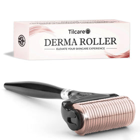 Tilcare derma roller front view showing wide head for faster coverage