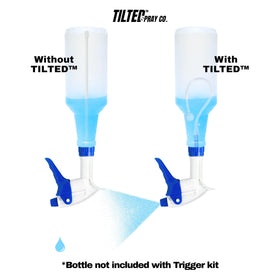 Tilted Spray Co. used by cleaner in commercial setting for reliable coverage
